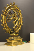 Brass Nataraja Statue | Handcrafted Lord Shiva Cosmic Dancer Sculpture