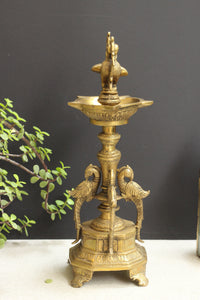 Brass 6 spouts Annapakshi Lamp Diya