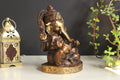 Brass Sitting Ganesha Statue | Handcrafted Lord Ganesh Idol in Antique Finish