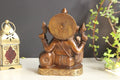 Brass Sitting Ganesha Statue | Handcrafted Lord Ganesh Idol in Antique Finish