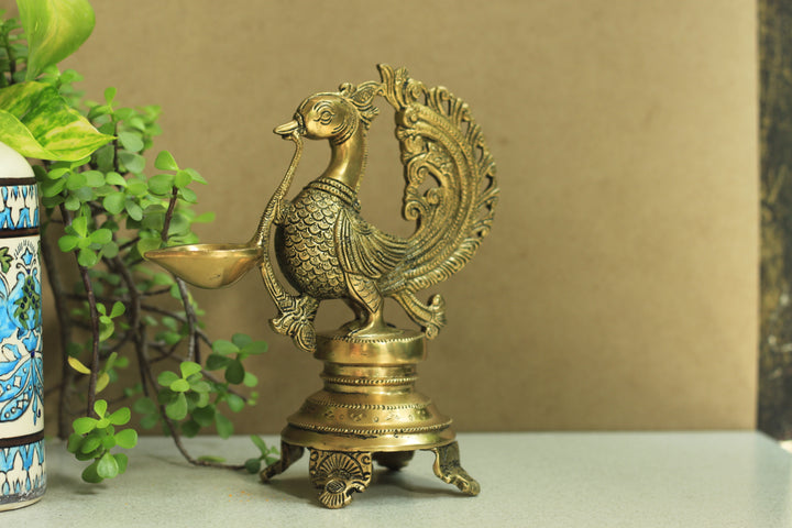 Annapakshi 9'' Oil Lamp