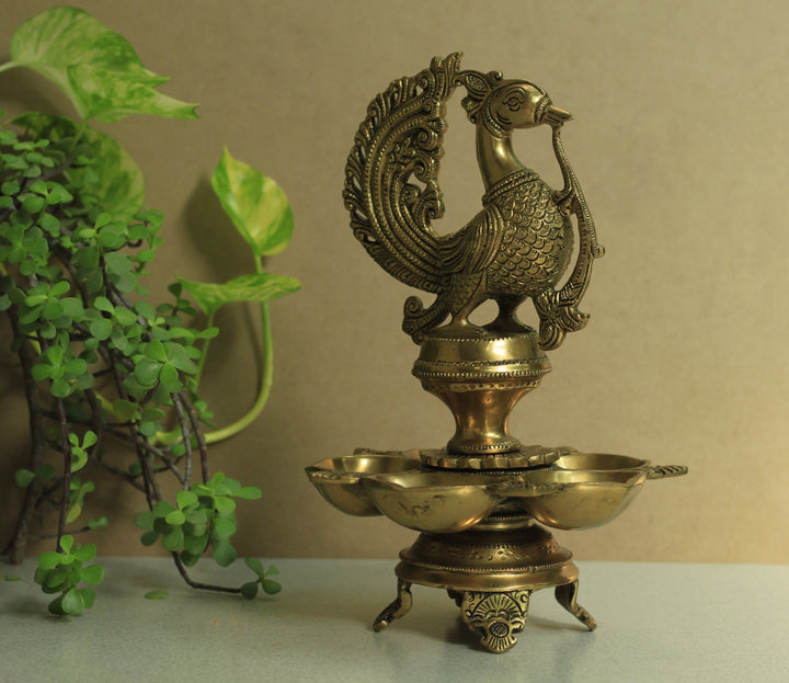 Annapakshi 5 sprouts Oil Lamp 12''
