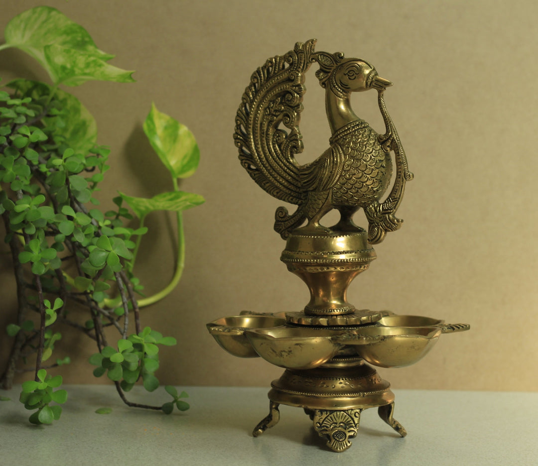 Annapakshi 5 sprouts Oil Lamp 12''