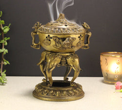 Brass Elephant Incense Holder