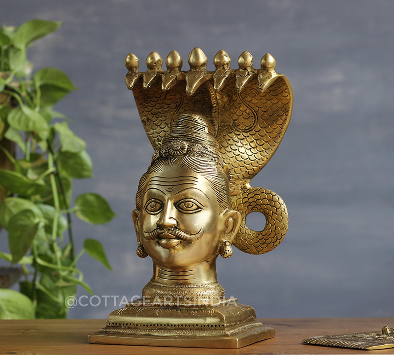 Brass Shiva and Sheshnag
