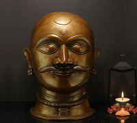 Brass Shiva Mukhlingam Face - Vintage Copper Finish