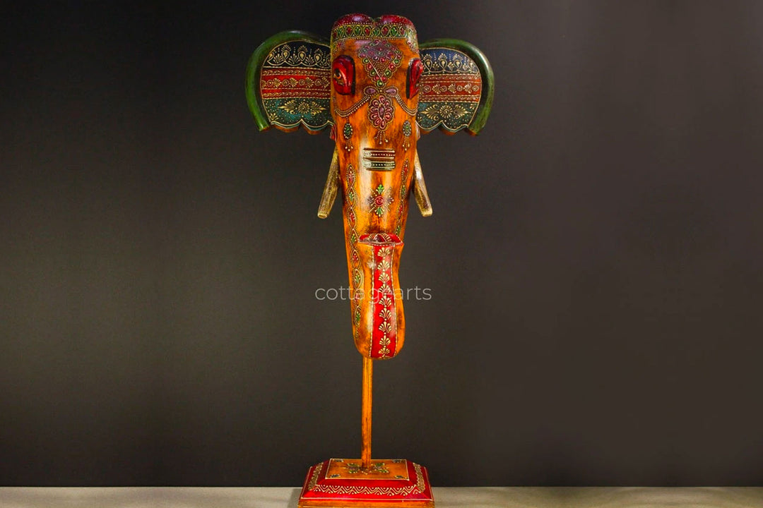 Wooden Elephant Mask