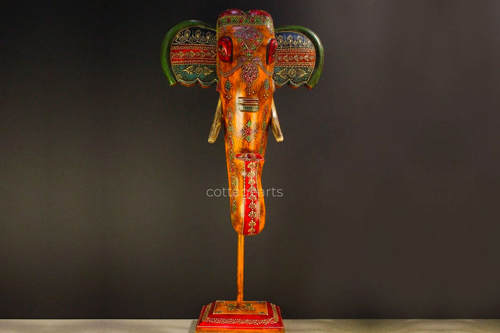 Wooden Elephant Mask