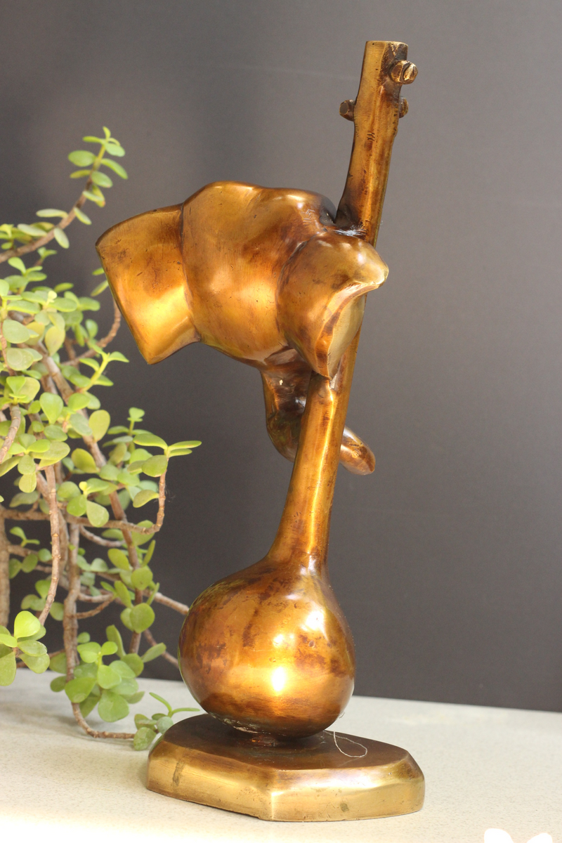 Brass Ganesha on Sitar