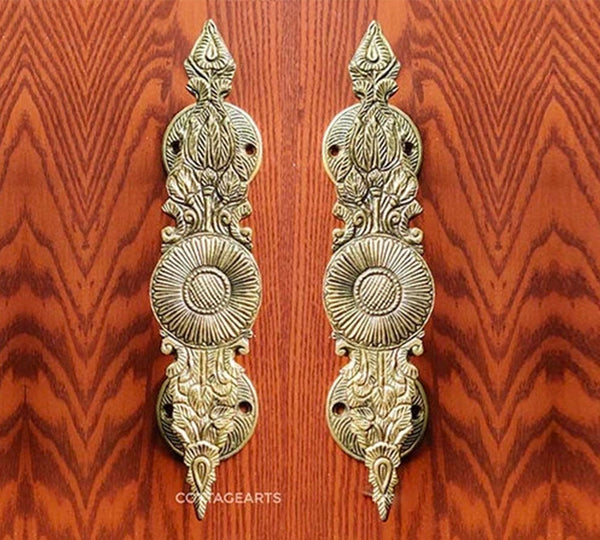 Brass Flower Door Handle
