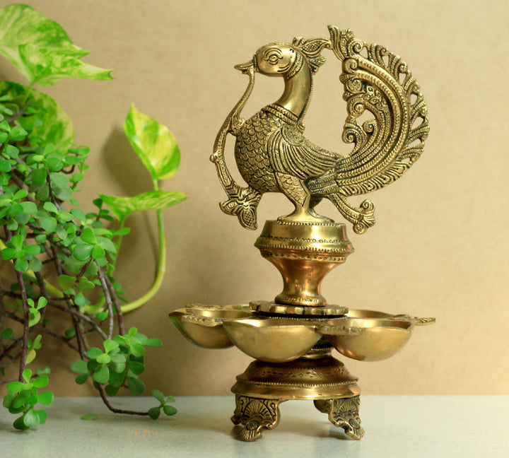 Annapakshi 5 sprouts Oil Lamp 12''
