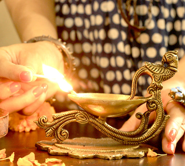 Annapakshi 4'' Oil Lamp