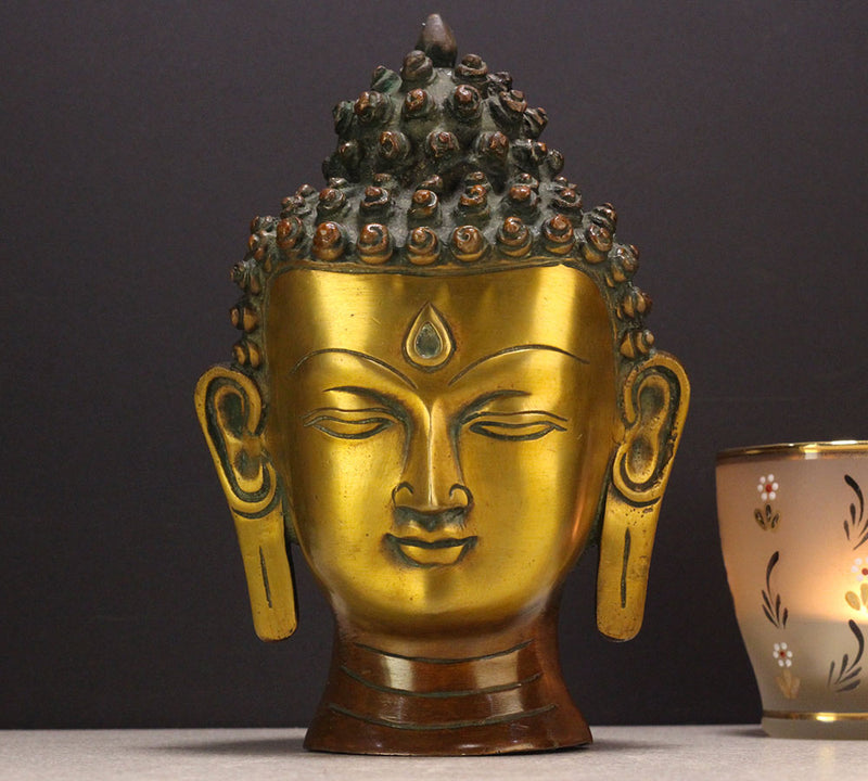 Brass Buddha Head Dual Color