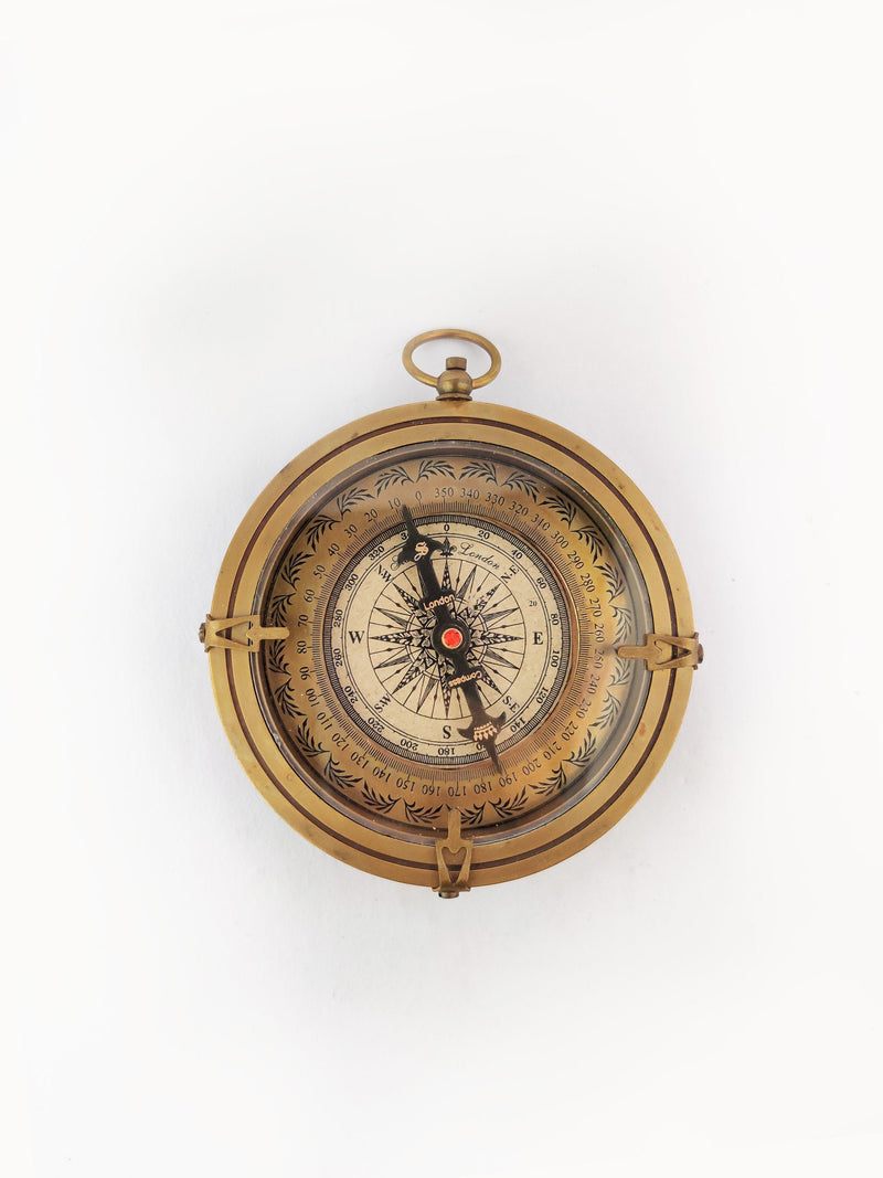 Vintage Look Brass Compass,