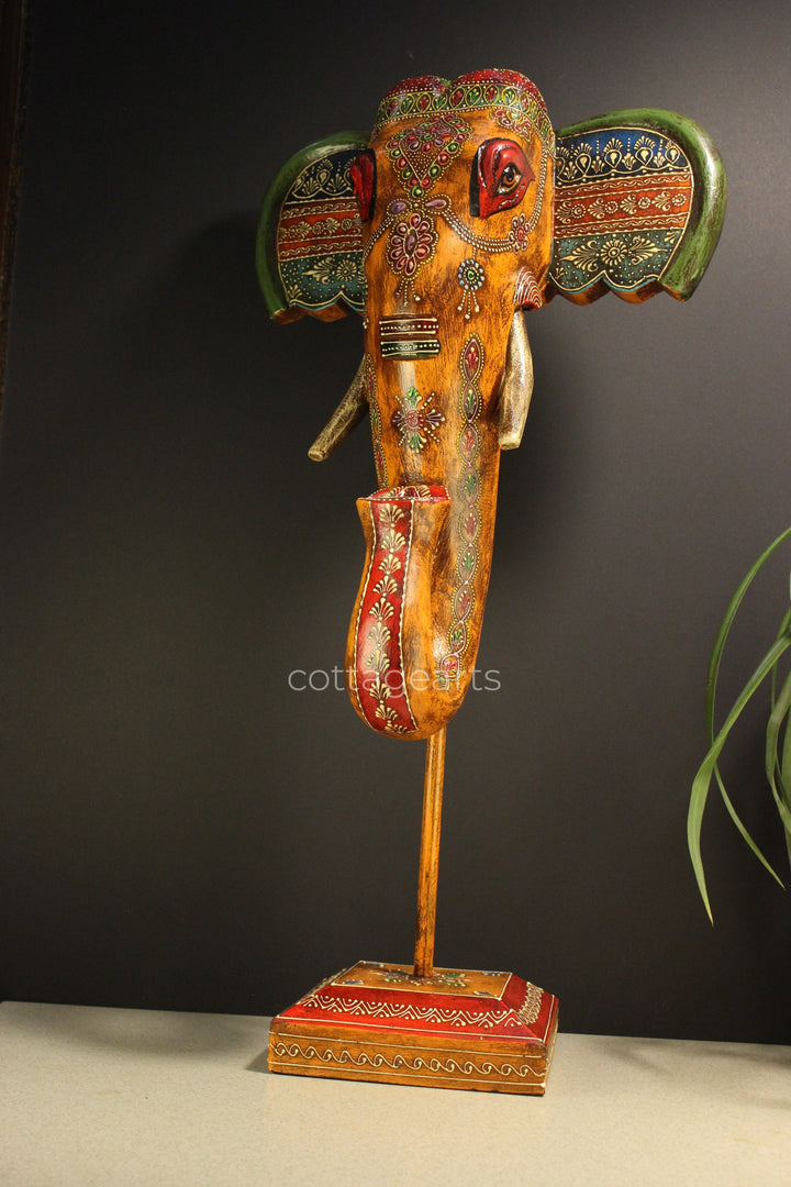 Wooden Elephant Mask