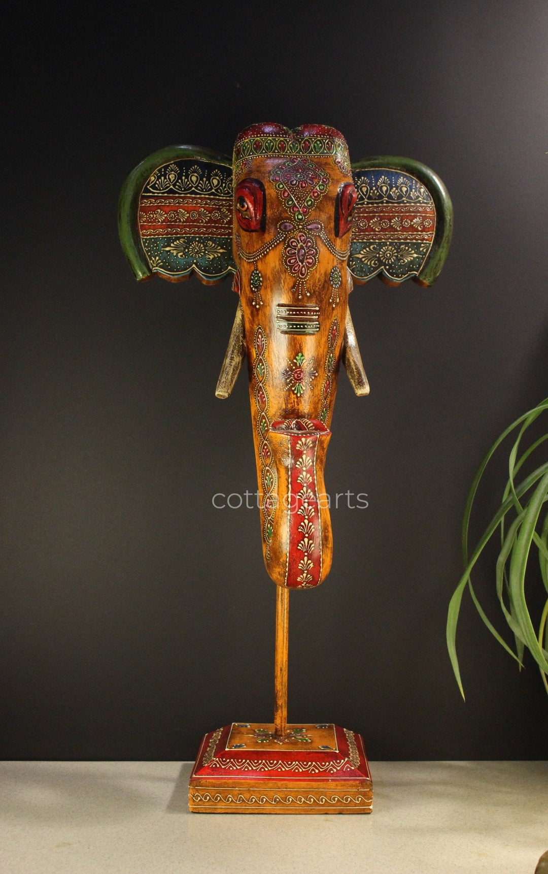 Wooden Elephant Mask