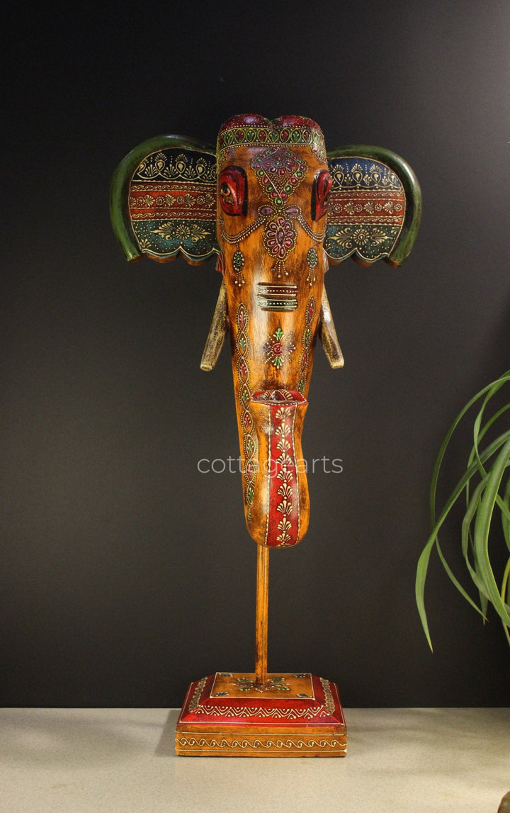 Wooden Elephant Mask