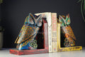 Wooden Book-Ends Painted Owl
