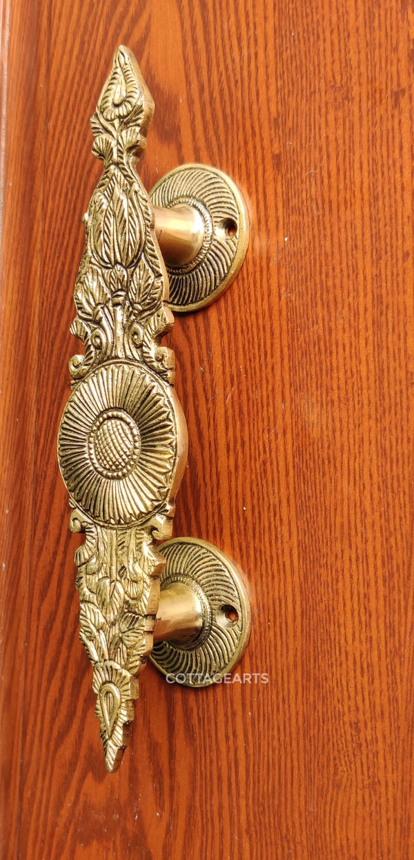 Brass Flower Door Handle