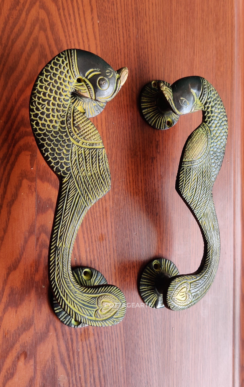 Brass Parrot Door Handle