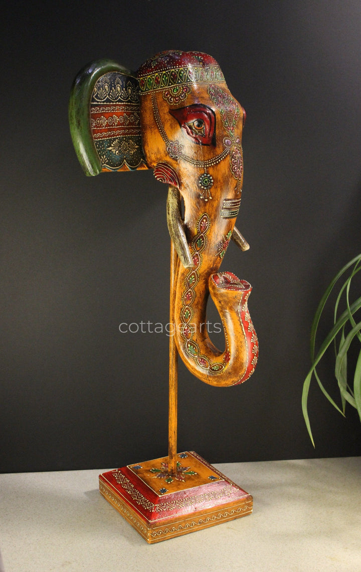 Wooden Elephant Mask