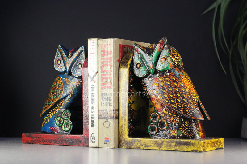 Wooden Book-Ends, Owl