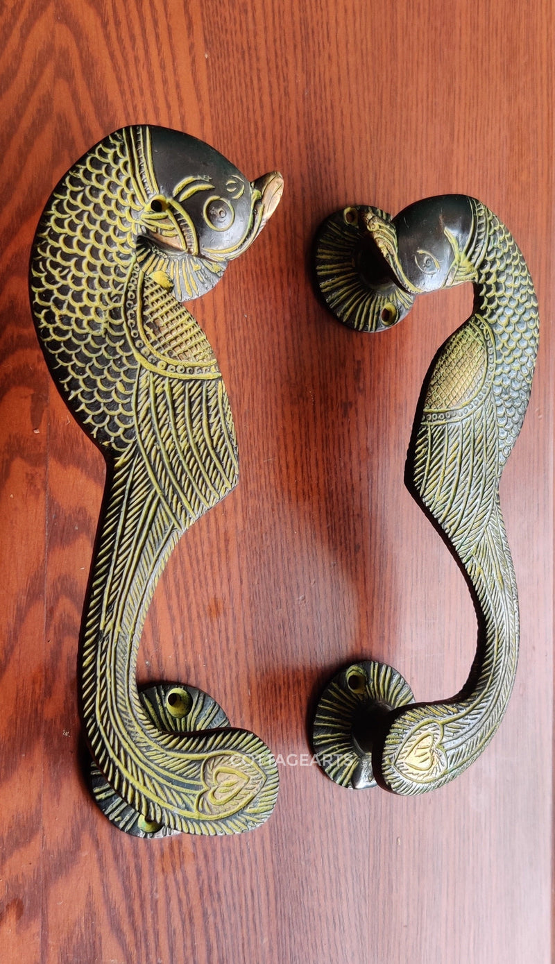 Brass Parrot Door Handle