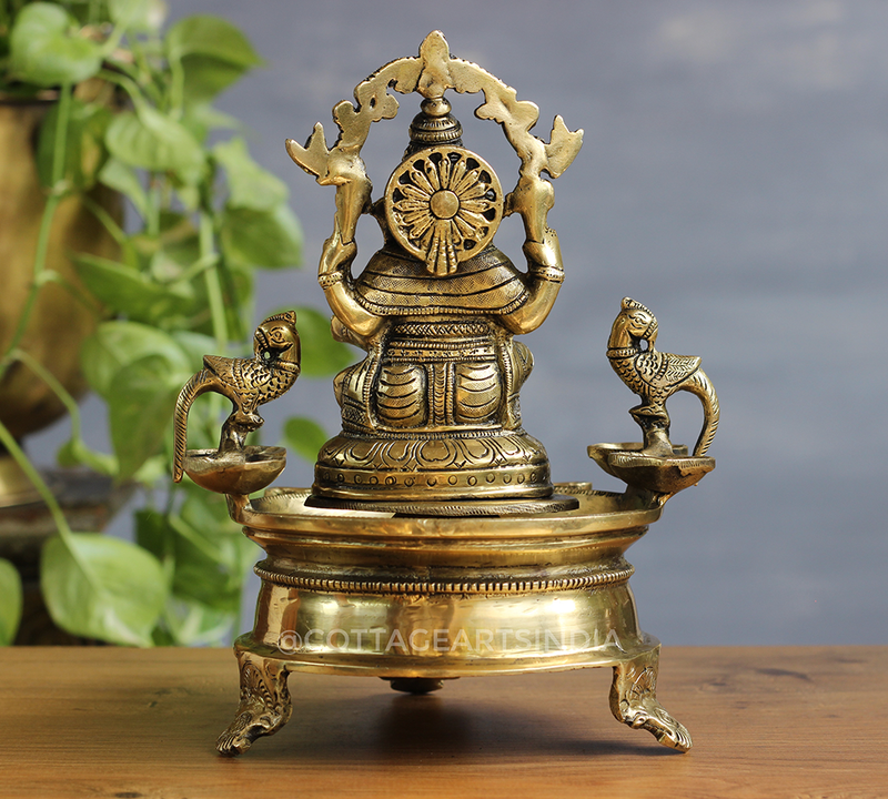 Brass Ganesha Deepam 10" Ganesh Deepak