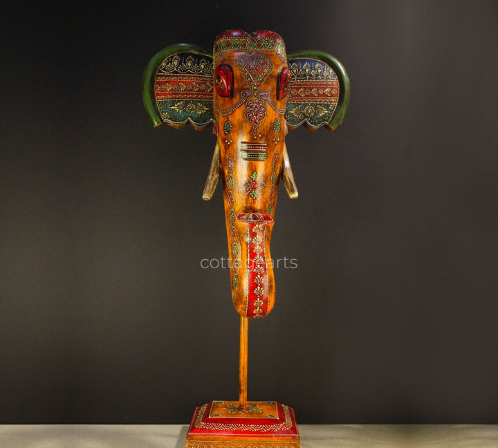 Wooden Elephant Mask